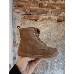 Botín barefoot serraje/ taupe/beige