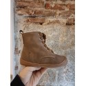 Botín barefoot serraje/ taupe/beige