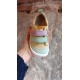 Deportivo piel Mint/Butter/Lila