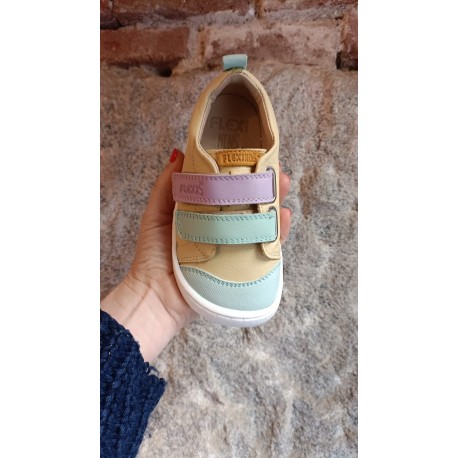 Deportivo piel Mint/Butter/Lila