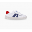 Deportiba piel napa blanco y azul