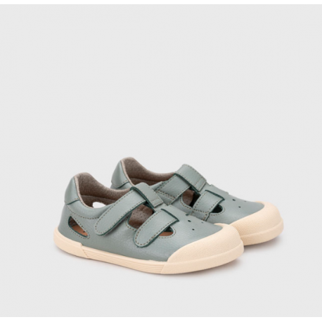 SANDALIA PIEL  verde