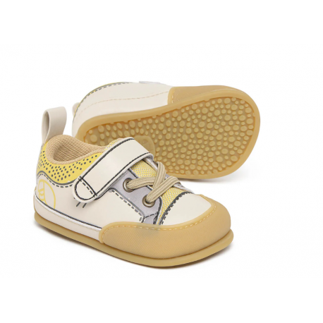 PATERNA comic amarillo Beige microfibra