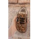 Zapatilla vegana  suede leopardo/negro