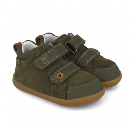 Botines BAREFOOT verdes resistentes al agua 251308-B856