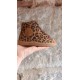 Botín vegano  suede leopardo/negro