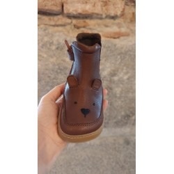 Botín Barefoot conejito  piel marrón