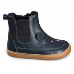 Botín Barefoot conejito  piel Azul
