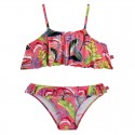 BIKINI UPF50 TOP VOLANTE CHIC BANANAS CORALINA