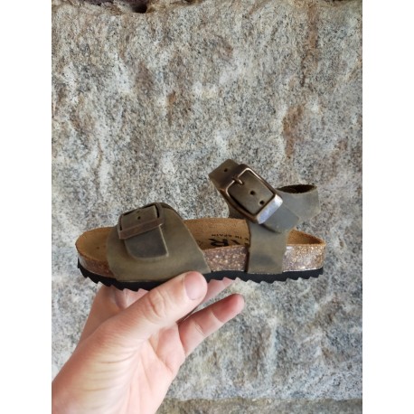 Sandalia bio de Piel Kaki