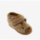 Zapatilla de niño y niña para casa oso color camel