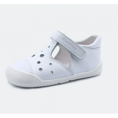 Gruyer blanco sandalia de piel